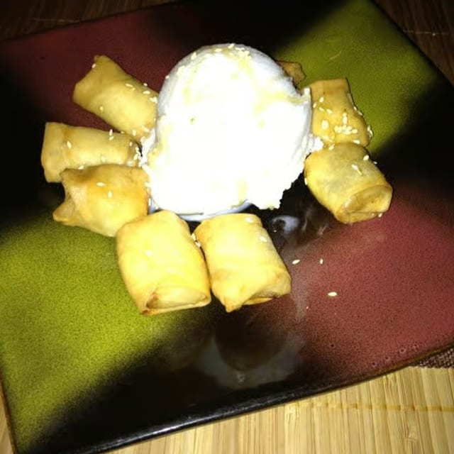 Fried Banana with Ice Cream.