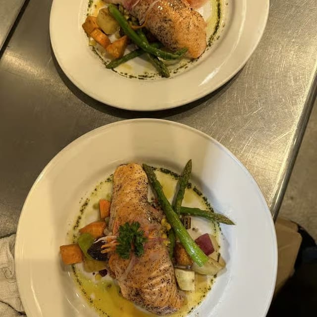 Golden Grilled Salmon.