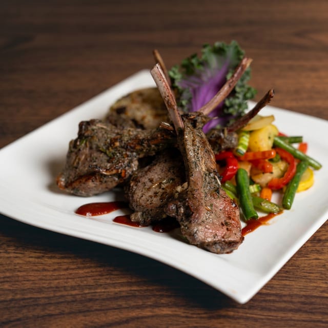 Barbecue Thai Rack of Lamb.